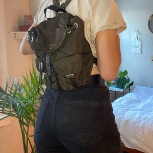Green Prada Mini backpack